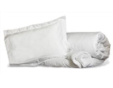 White Thomaston Mills Duvet Cover and Pillow Sham Stacked.