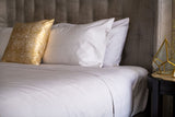 A Bed made with Thomaston T-300 Sheets and Pillowcases