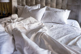 A Bed made with Thomaston T-300 Sheets and Pillowcases